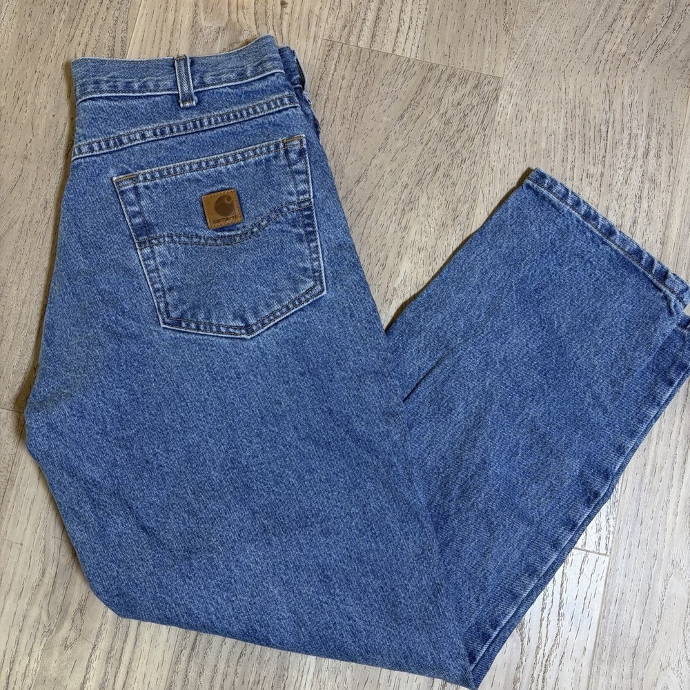 Y2K Vintage Carhartt B17 Stw Relaxed Fit Tapered Leg Jeans Mens 33x30 Denim‎